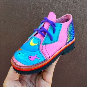 Children's Hand Made Boots Custom Ankle Boots w/